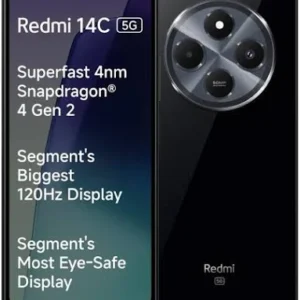 Redmi 14C 5G 64 GB, 4 GB RAM, Black, Mobile Phone